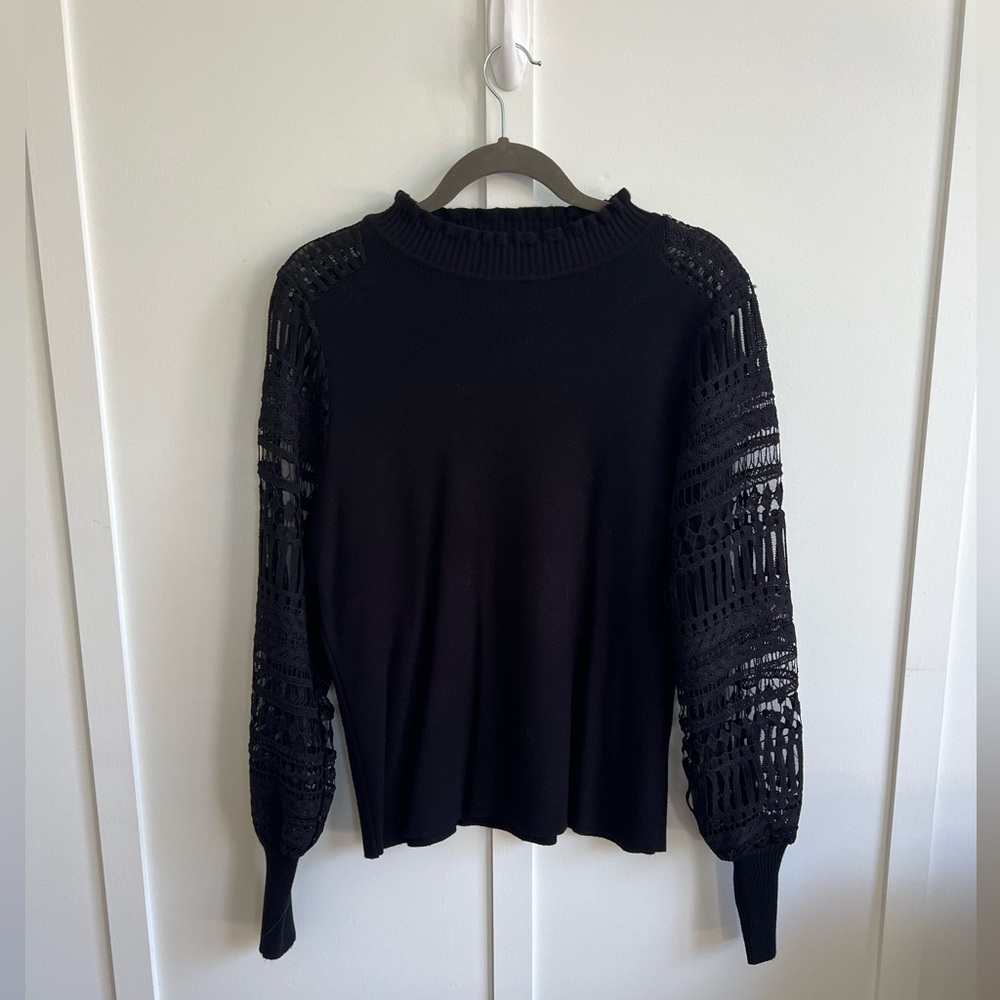 Siani Milano high neck, puff sleeve sweater size Medium